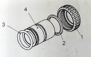 Схема фитинга для фильтра-обезжелезивателя